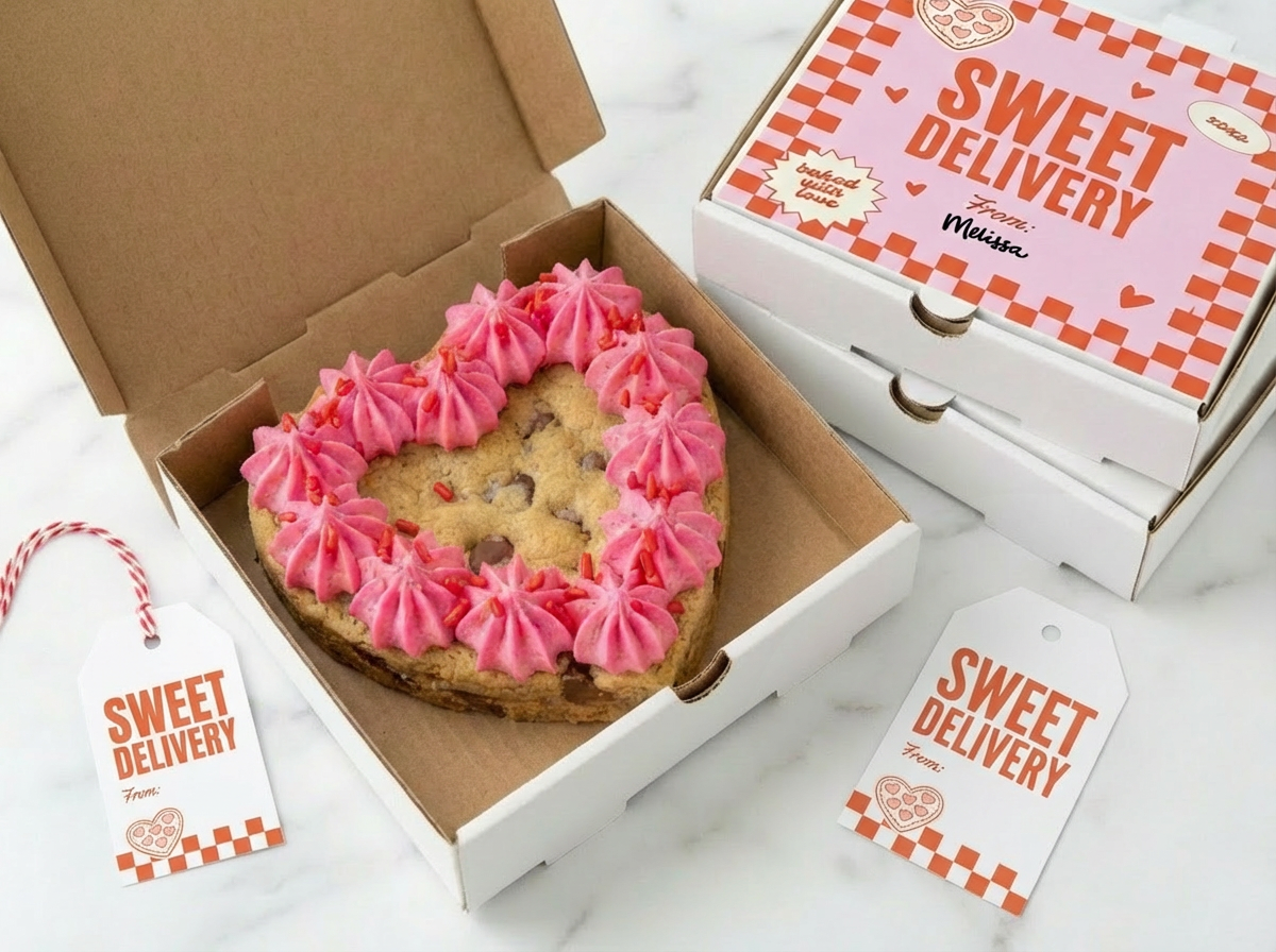 Valentine's Mini Cookie Cake Box Labels (Digital Download)