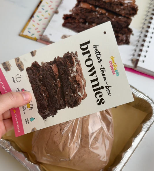 Printable Brownie Mix Instruction Cards (Digital Download)