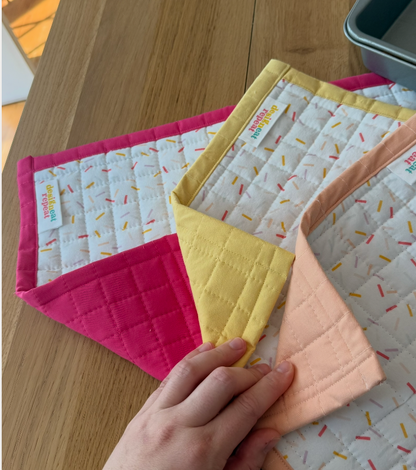 Oversized Quilted Sprinkle Hot Pad