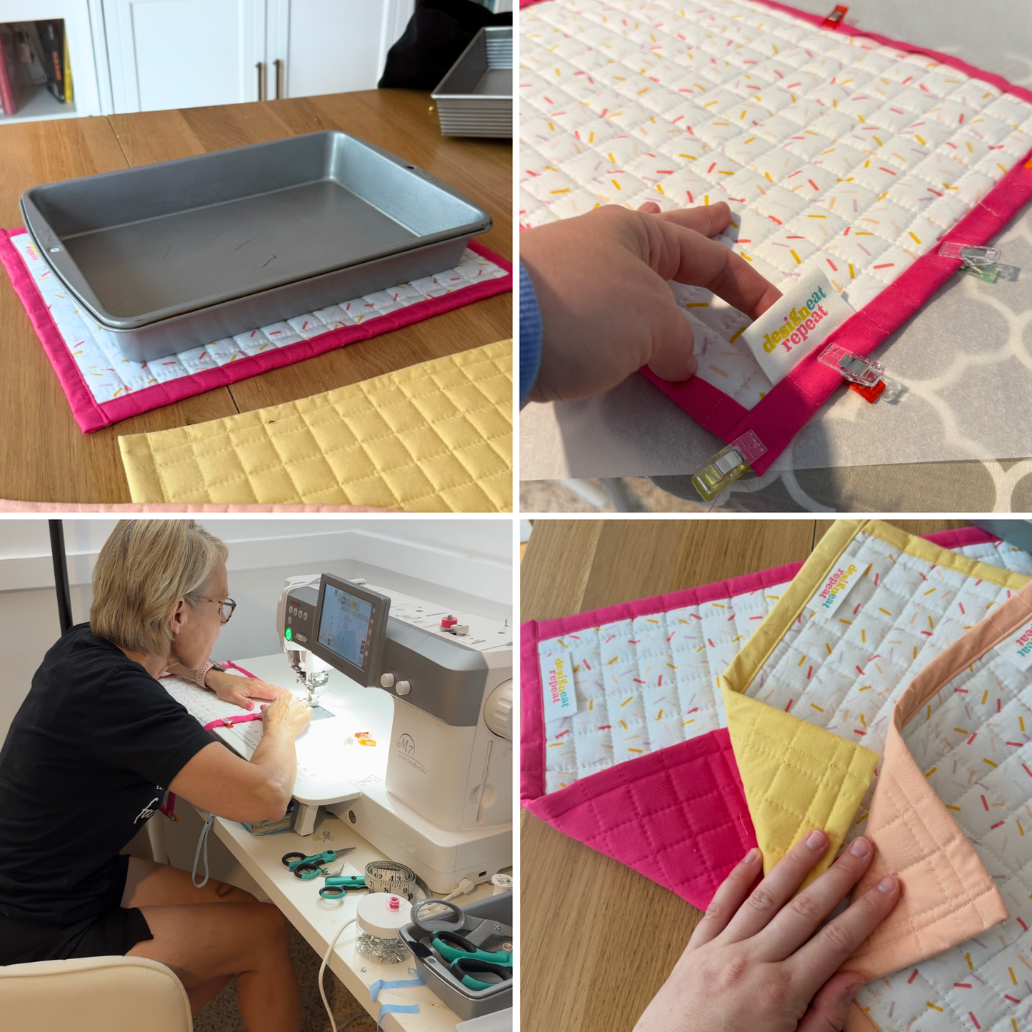 Oversized Quilted Sprinkle Hot Pad