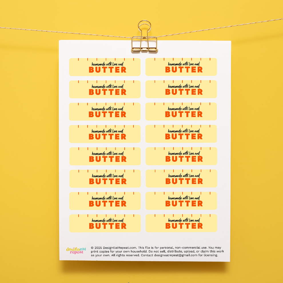 Butter Stick Treat Tags (Digital Download) – Design Eat Repeat